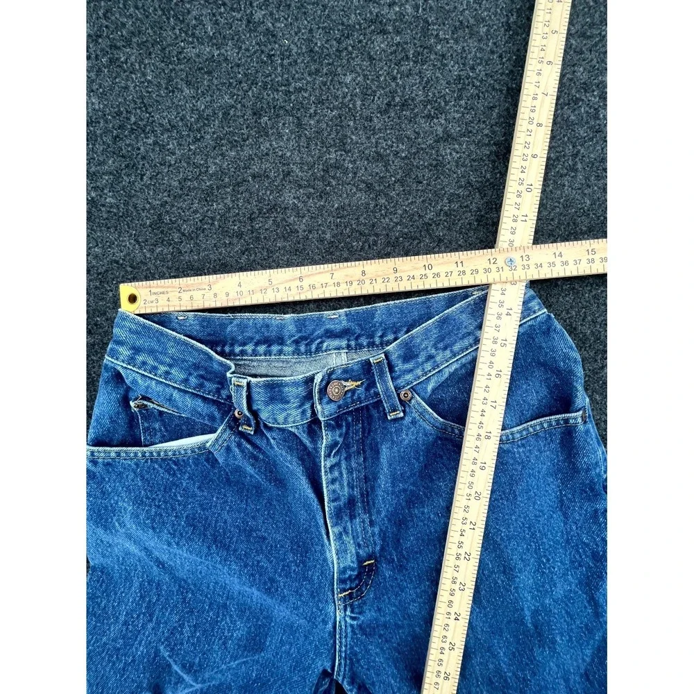 Lee Jeans Mens 32x31 Blue Denim Relaxed Fit Cotton Logo Straight Leg Medium Wash